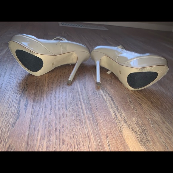 Cathy Jean Mary Jane Platform Heels - Nude - Picture 9 of 10